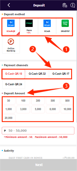 PHJOIN DEPOSIT STEP 2