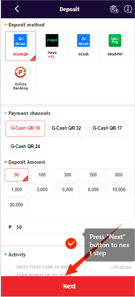 PHJOIN DEPOSIT STEP 3